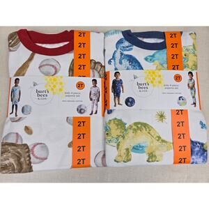 Burt's Bees Pajamas Set Toddler Boy 2T ~ 8 pieces Short-Sleeve Pj's NWT